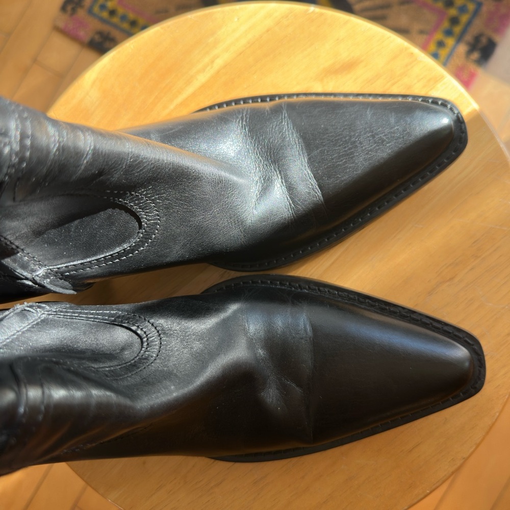 Western Leather Boots Mango